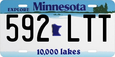 MN license plate 592LTT