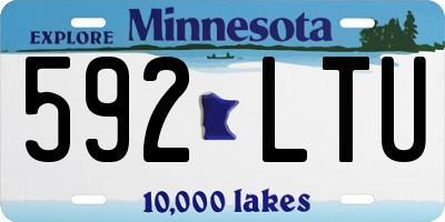 MN license plate 592LTU