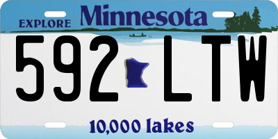 MN license plate 592LTW