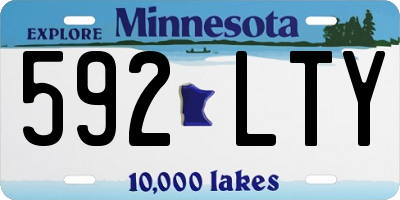MN license plate 592LTY