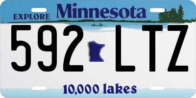 MN license plate 592LTZ