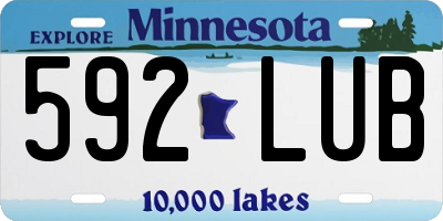 MN license plate 592LUB