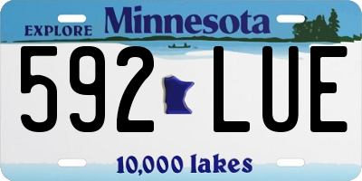 MN license plate 592LUE