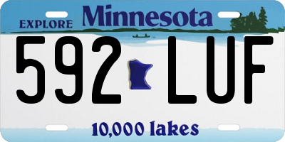 MN license plate 592LUF
