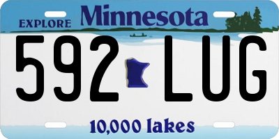 MN license plate 592LUG