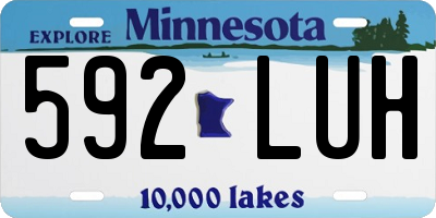 MN license plate 592LUH