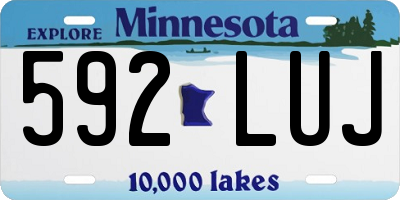 MN license plate 592LUJ