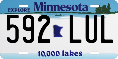 MN license plate 592LUL