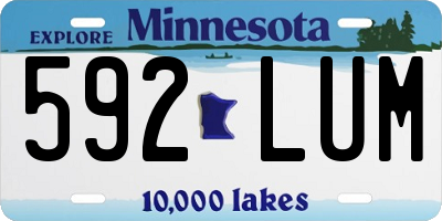 MN license plate 592LUM