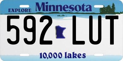MN license plate 592LUT