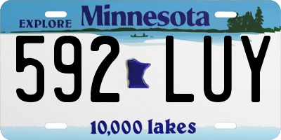 MN license plate 592LUY