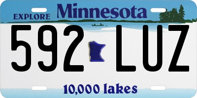 MN license plate 592LUZ