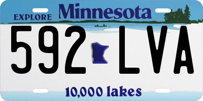MN license plate 592LVA