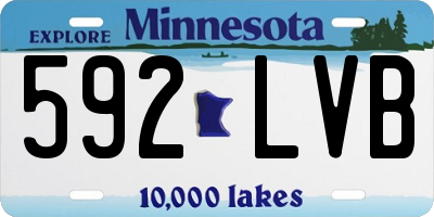 MN license plate 592LVB