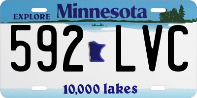 MN license plate 592LVC