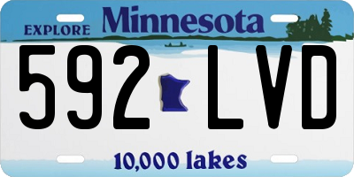 MN license plate 592LVD