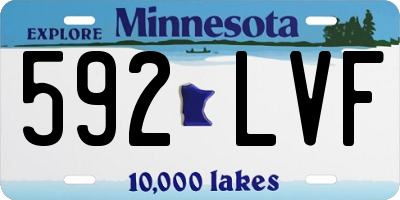 MN license plate 592LVF