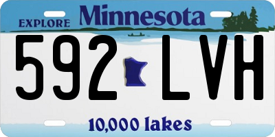 MN license plate 592LVH