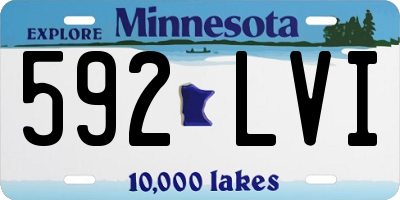MN license plate 592LVI