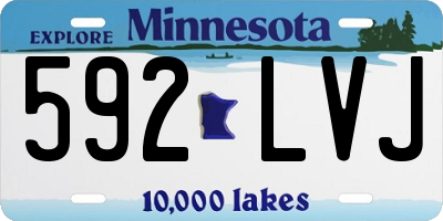 MN license plate 592LVJ