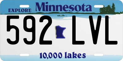MN license plate 592LVL