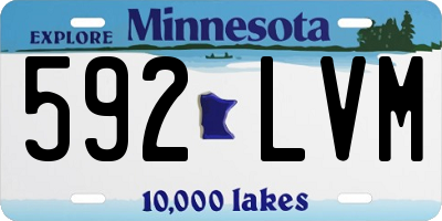 MN license plate 592LVM