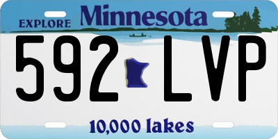 MN license plate 592LVP