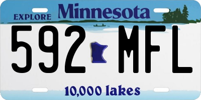 MN license plate 592MFL