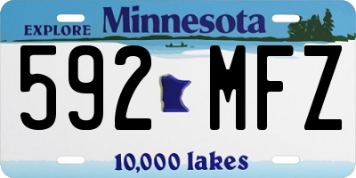 MN license plate 592MFZ
