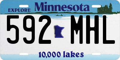 MN license plate 592MHL