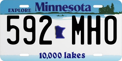 MN license plate 592MHO