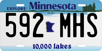 MN license plate 592MHS