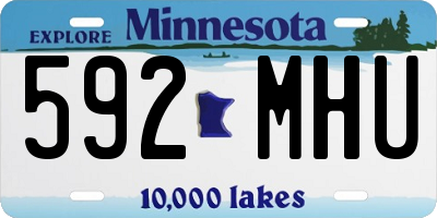 MN license plate 592MHU