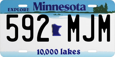 MN license plate 592MJM