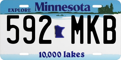 MN license plate 592MKB