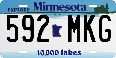 MN license plate 592MKG