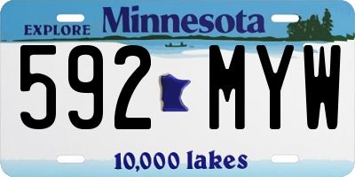 MN license plate 592MYW