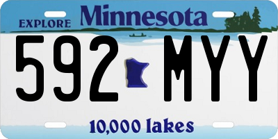 MN license plate 592MYY
