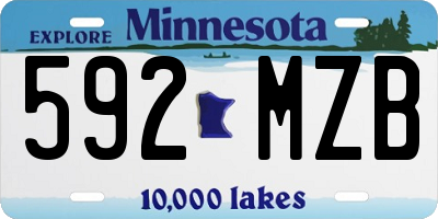 MN license plate 592MZB