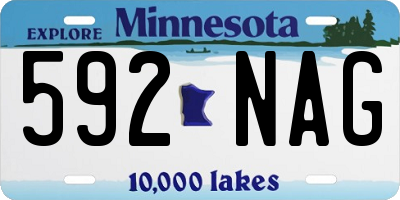 MN license plate 592NAG