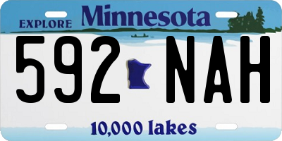 MN license plate 592NAH
