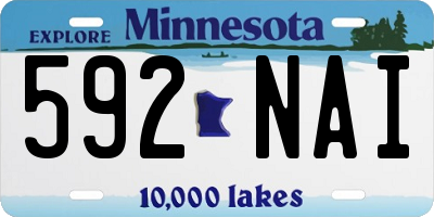 MN license plate 592NAI