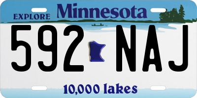 MN license plate 592NAJ