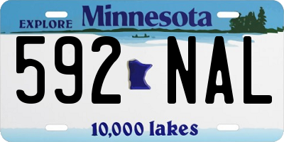 MN license plate 592NAL