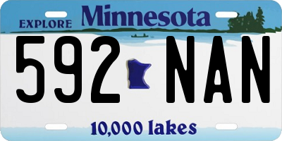 MN license plate 592NAN