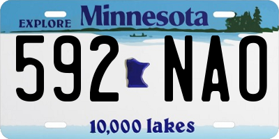 MN license plate 592NAO
