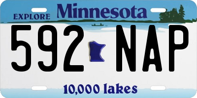 MN license plate 592NAP