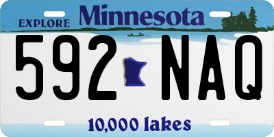 MN license plate 592NAQ
