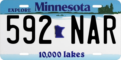 MN license plate 592NAR