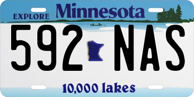 MN license plate 592NAS